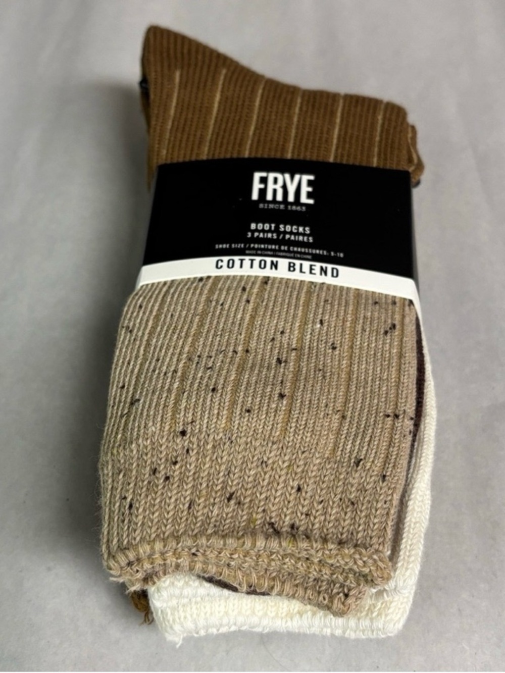 New Frye Socks Women’s 3 Pair Brown & Tan Cotton Blend Boot Sock Casual Active - Picture 2 of 12